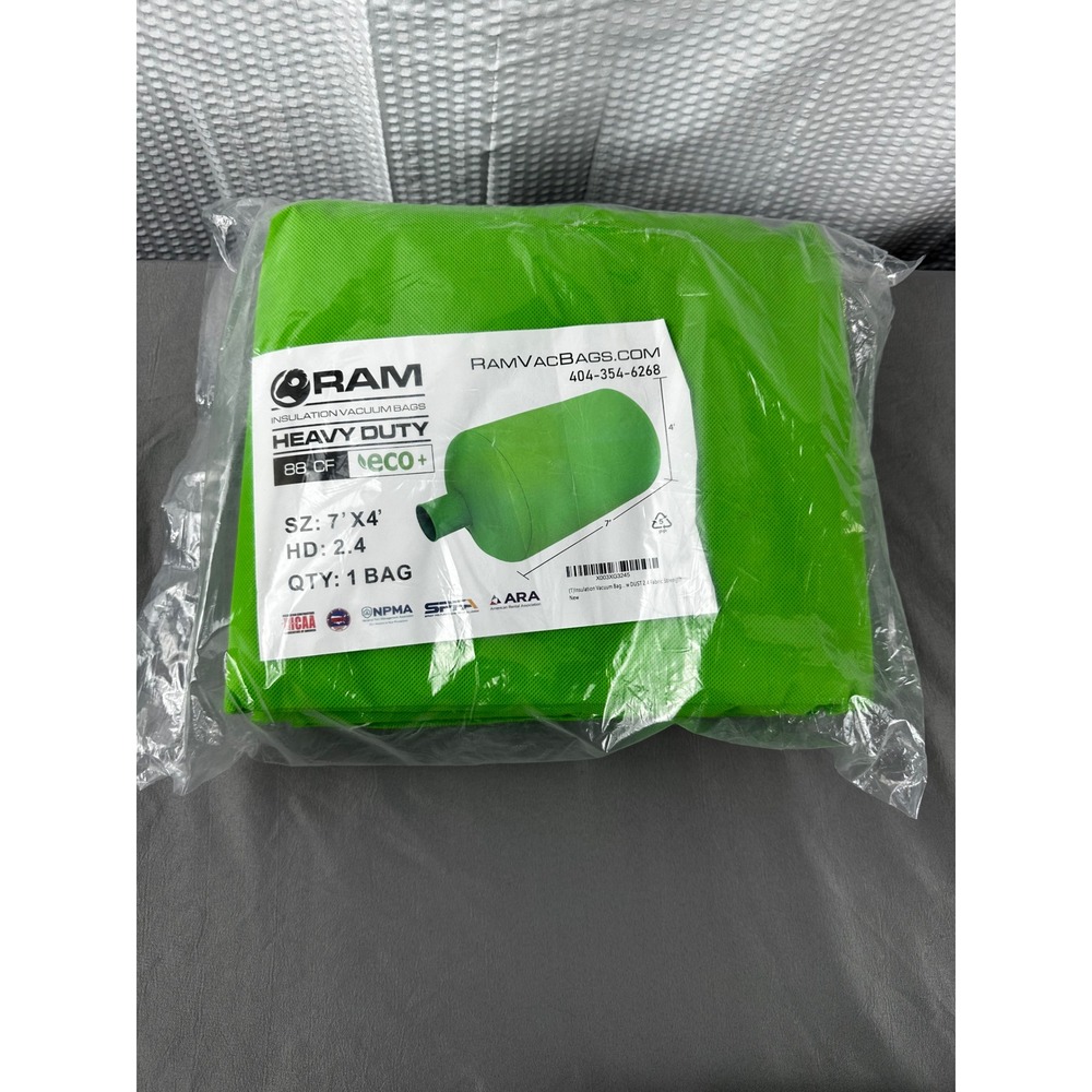 1) Insulation Vacuum Bag RAM Heavy Duty ECO+ Bags 7 FT X 4‎ FT 2254K